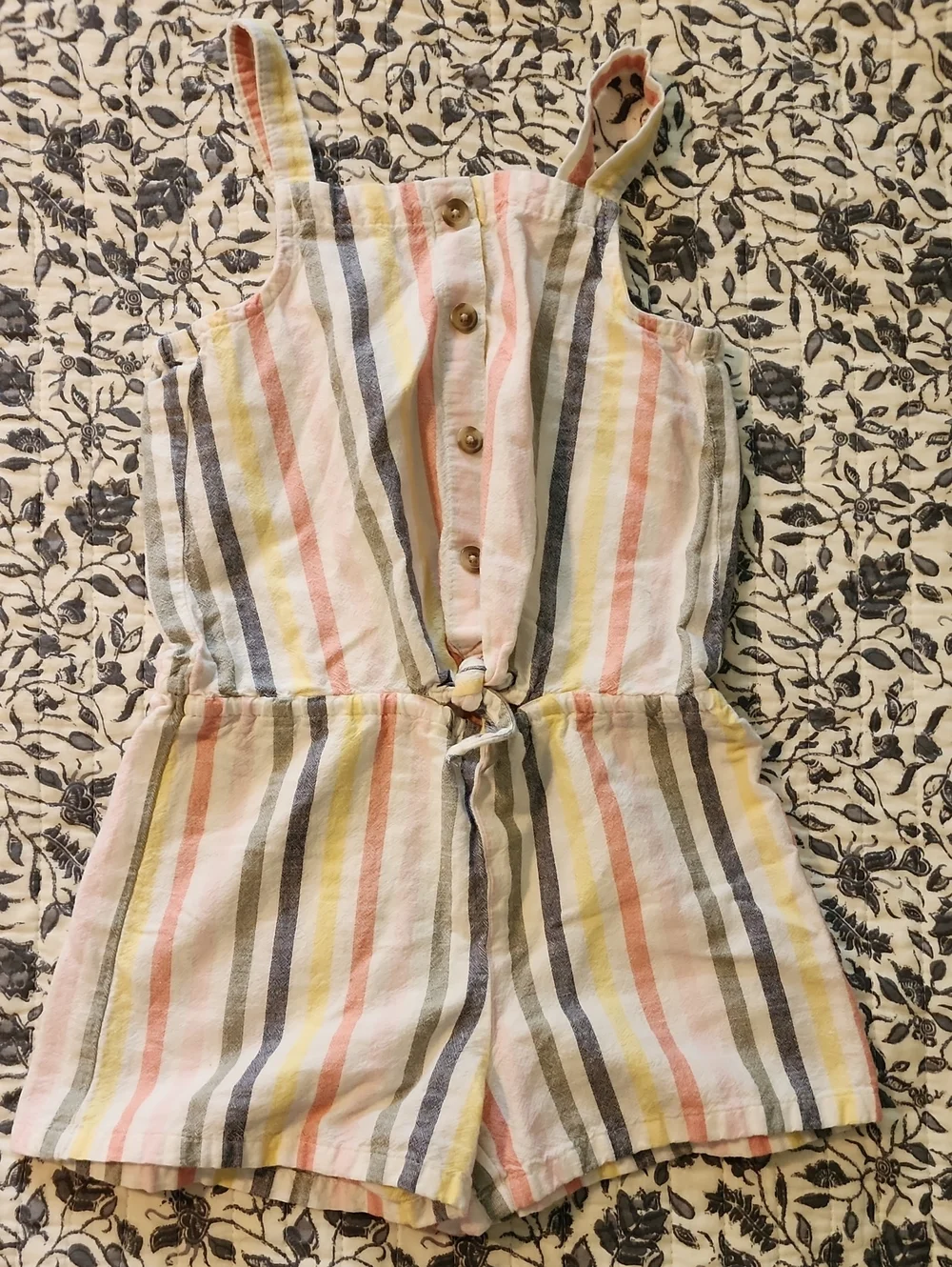 Old Navy Pastel Striped Girls' Romper in Pink, Yellow, Blue, Gray